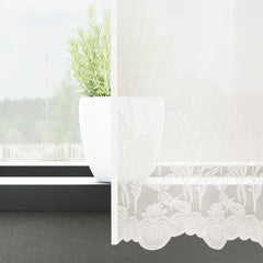 vidaXL Lace Curtain White 160 x 1200 cm Polyester 3