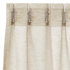 vidaXL Voile Curtain 2 pcs Sand 245 x 140 cm Polyester 5