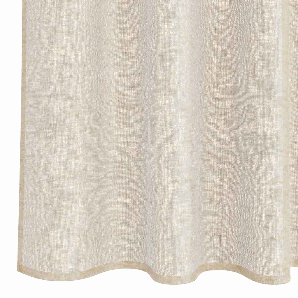 vidaXL Voile Curtain 2 pcs Sand 245 x 140 cm Polyester 6