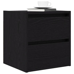 vidaXL Wall-mounted Bedside Cabinet Black Oak 38x34x40 cm 4
