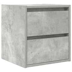 vidaXL Wall-mounted Bedside Cabinet Concrete Grey 38x34x40 cm 2