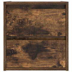 vidaXL Wall-mounted Bedside Cabinet Smoked Oak 38x34x40 cm 6