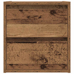 vidaXL Wall-mounted Bedside Cabinet Old Wood 38x34x40 cm 6