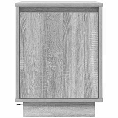 vidaXL Bedside Cabinet with LED Lights Grey Sonoma 38x34x50 cm 6