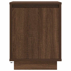 vidaXL Bedside Cabinet with LED Lights Brown Oak 38x34x50 cm 6