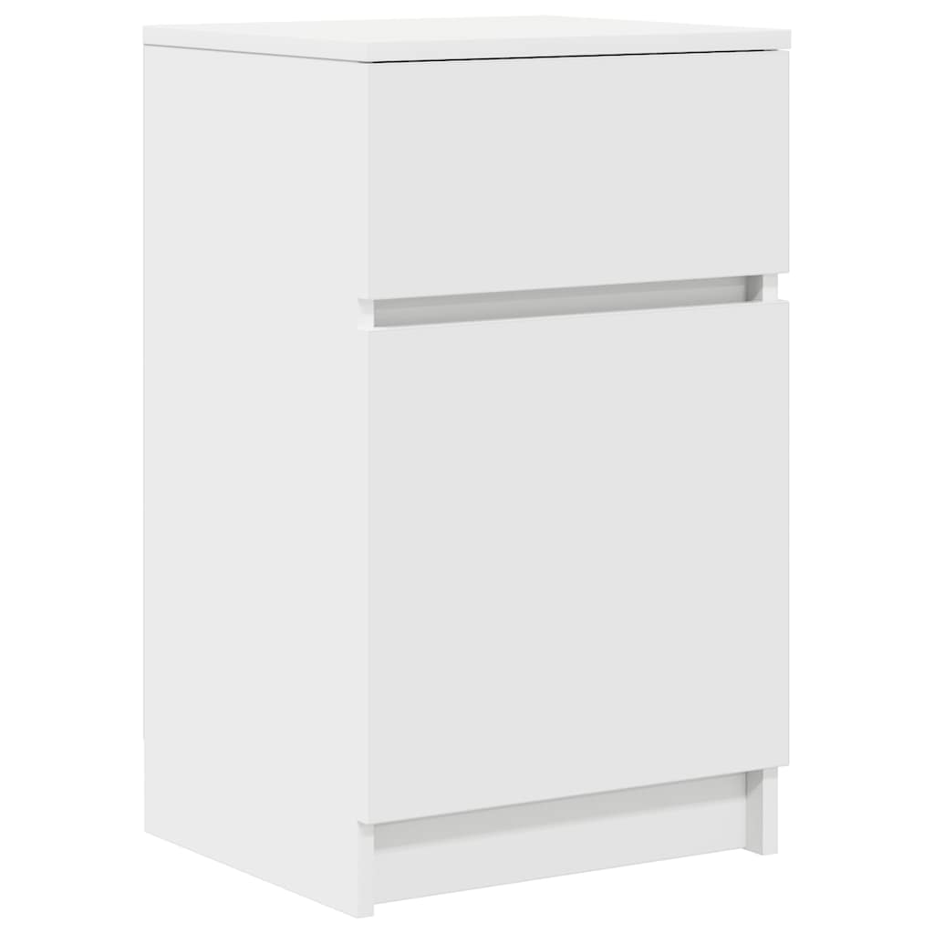 vidaXL Bedside Cabinet White 39x35x65 cm Engineered Wood 2