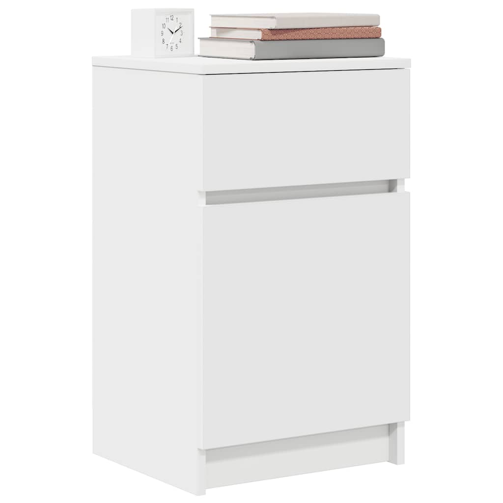 vidaXL Bedside Cabinet White 39x35x65 cm Engineered Wood 4