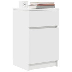 vidaXL Bedside Cabinet White 39x35x65 cm Engineered Wood 4