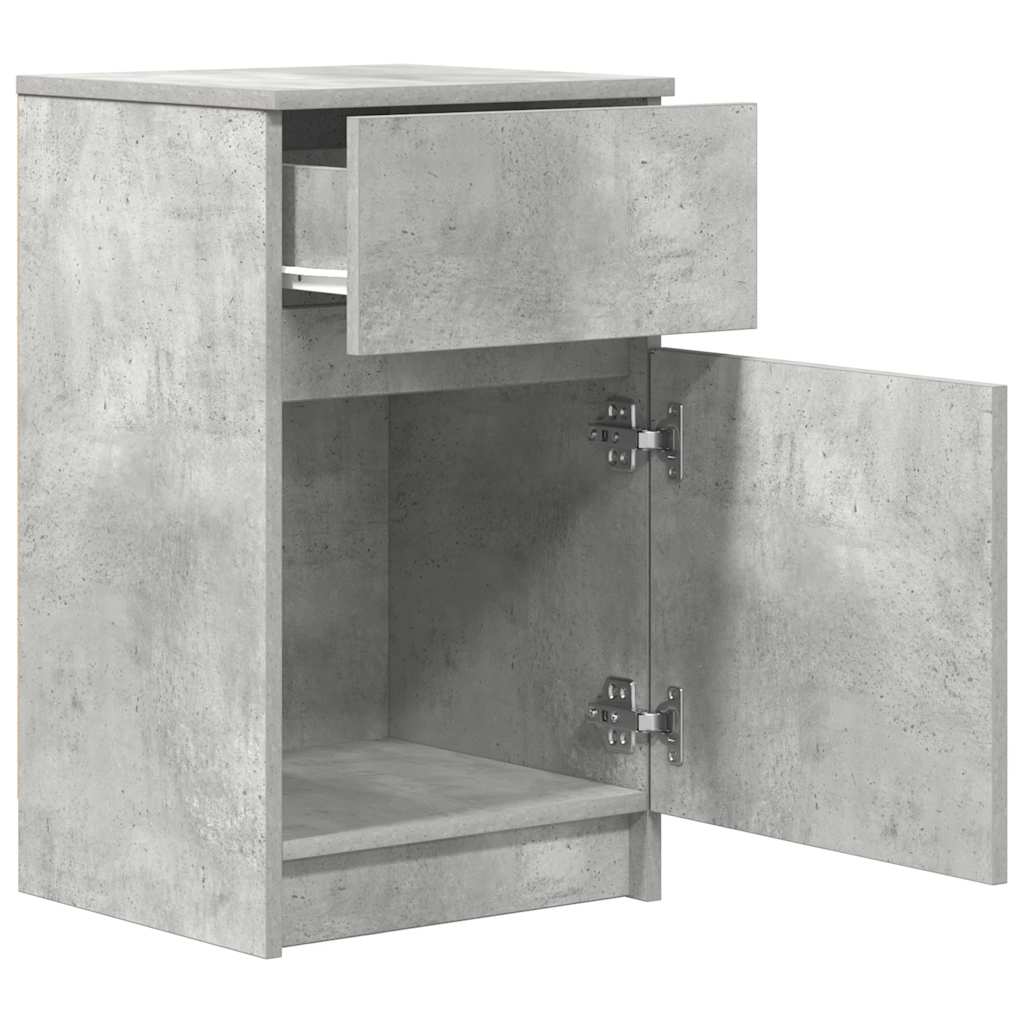 vidaXL Bedside Cabinet Concrete Grey 39x35x65 cm Engineered Wood 5