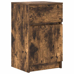 vidaXL Bedside Cabinet Smoked Oak 39x35x65 cm Engineered Wood 2