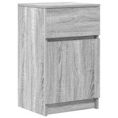 vidaXL Bedside Cabinet Grey Sonoma 39x35x65 cm Engineered Wood 2