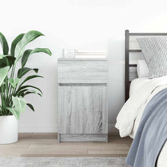 vidaXL Bedside Cabinet Grey Sonoma 39x35x65 cm Engineered Wood 3