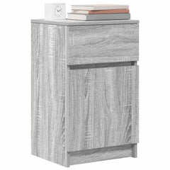 vidaXL Bedside Cabinet Grey Sonoma 39x35x65 cm Engineered Wood 4