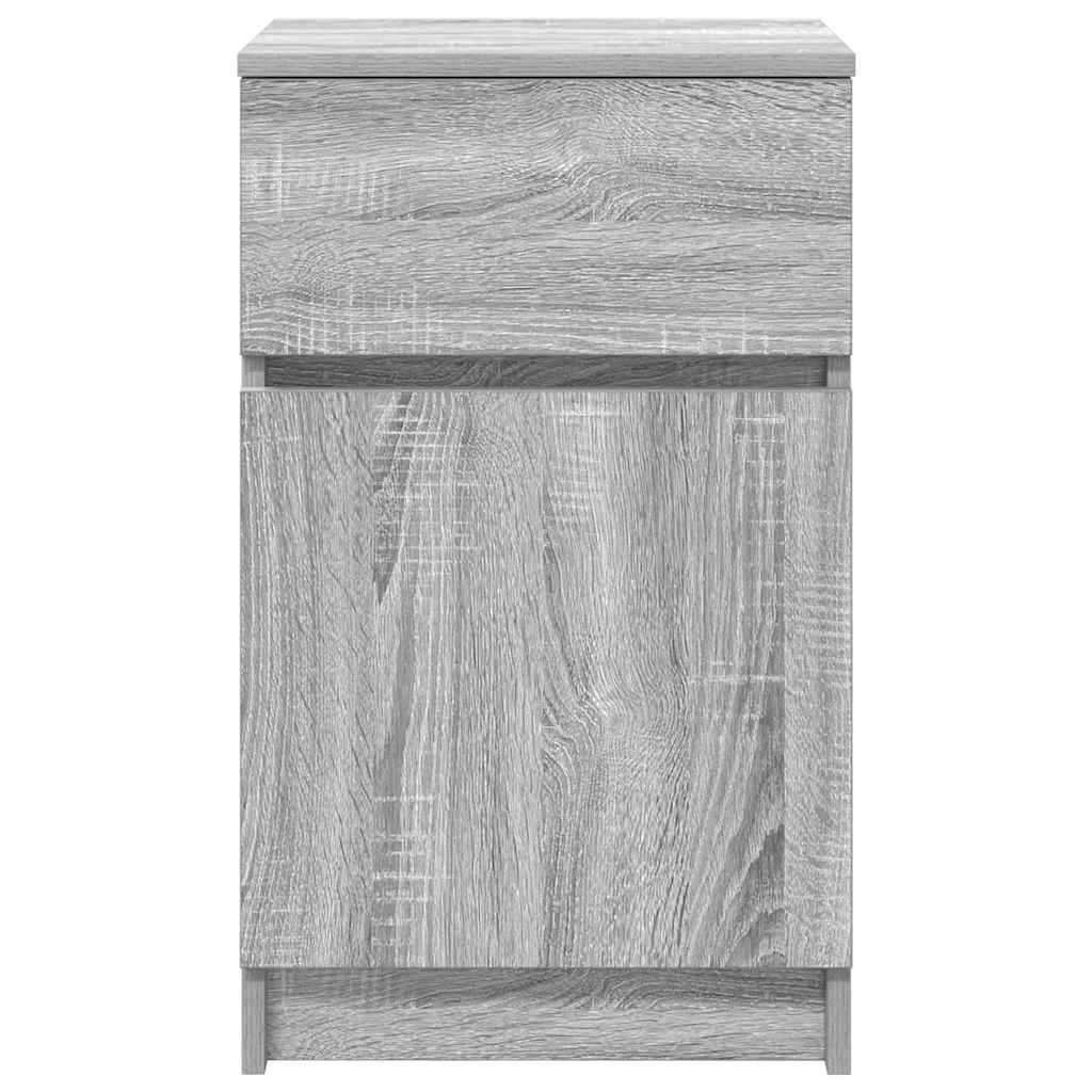 vidaXL Bedside Cabinet Grey Sonoma 39x35x65 cm Engineered Wood 6