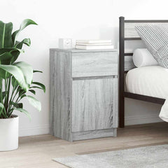 vidaXL Bedside Cabinet Grey Sonoma 39x35x65 cm Engineered Wood 1