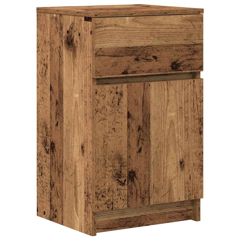vidaXL Bedside Cabinet Old Wood 39x35x65 cm Engineered Wood 2