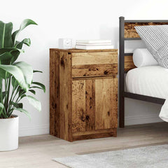 vidaXL Bedside Cabinet Old Wood 39x35x65 cm Engineered Wood 1