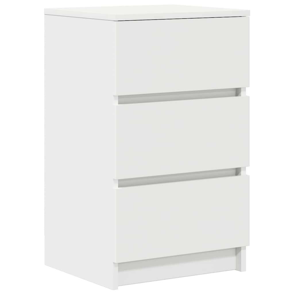 vidaXL Bedside Cabinet with 3 Drawers White 39x35x65 cm 2