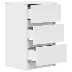 vidaXL Bedside Cabinet with 3 Drawers White 39x35x65 cm 5