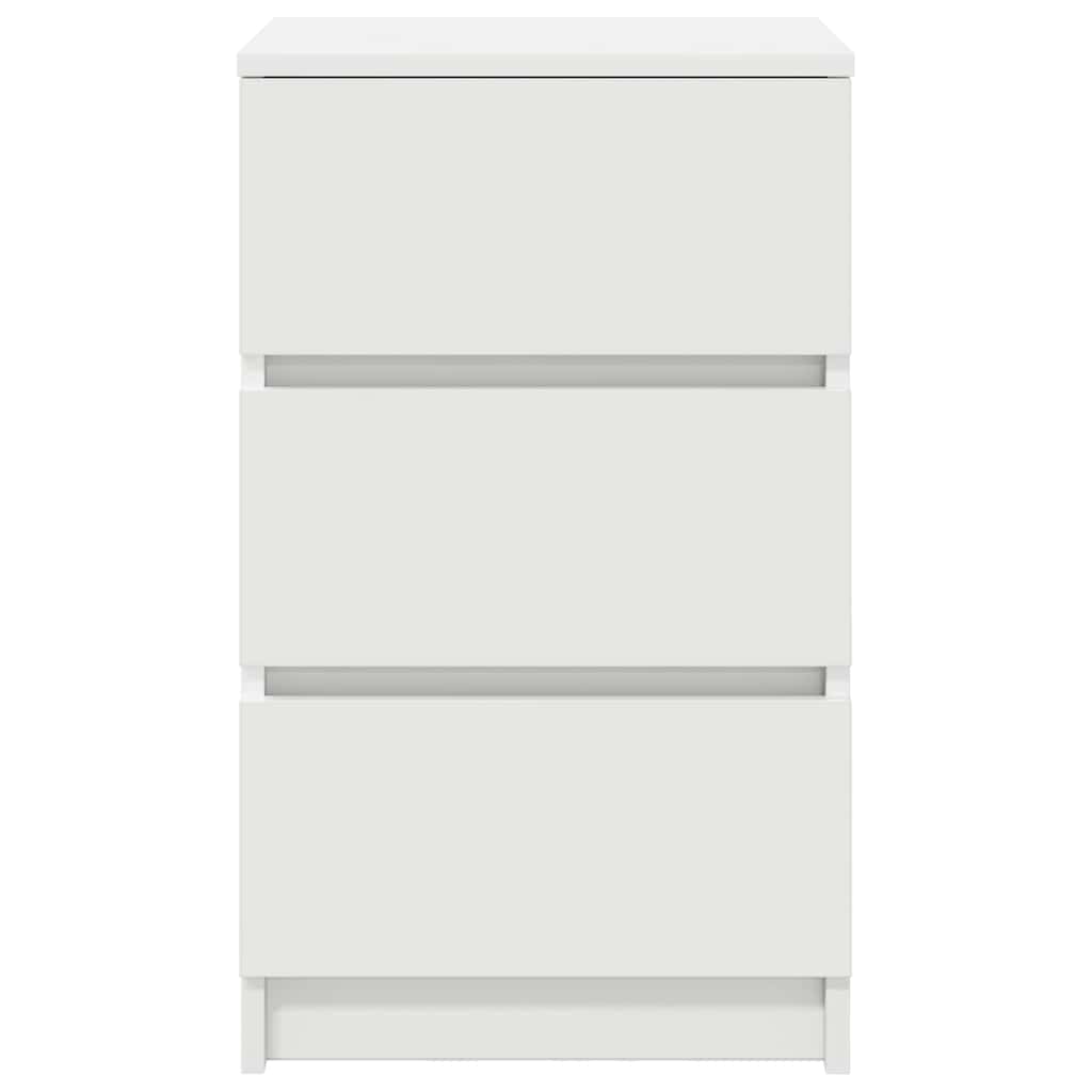 vidaXL Bedside Cabinet with 3 Drawers White 39x35x65 cm 6