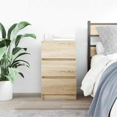 vidaXL Bedside Cabinet with 3 Drawers Sonoma Oak 39x35x65 cm 3