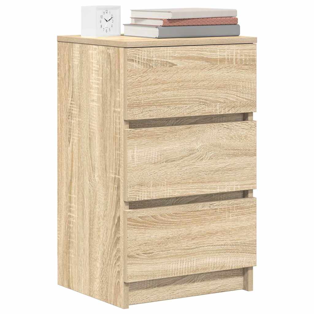 vidaXL Bedside Cabinets with 3 Drawers 2 pcs Sonoma Oak 39x35x65 cm 4