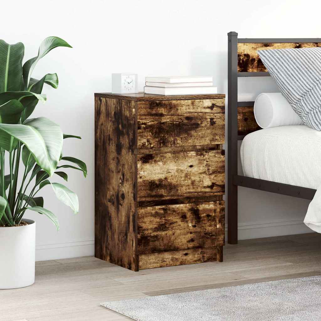 vidaXL Bedside Cabinet with 3 Drawers 39x35x65 cm