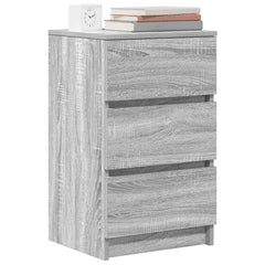 vidaXL Bedside Cabinets with 3 Drawers 2 pcs Grey Sonoma 39x35x65 cm 4