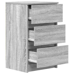 vidaXL Bedside Cabinets with 3 Drawers 2 pcs Grey Sonoma 39x35x65 cm 6