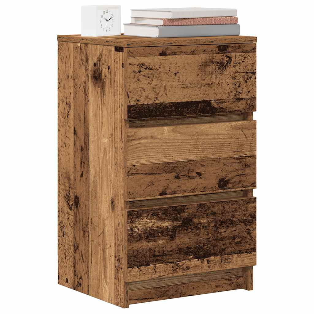 vidaXL Bedside Cabinets with 3 Drawers 2 pcs Old Wood 39x35x65 cm 4