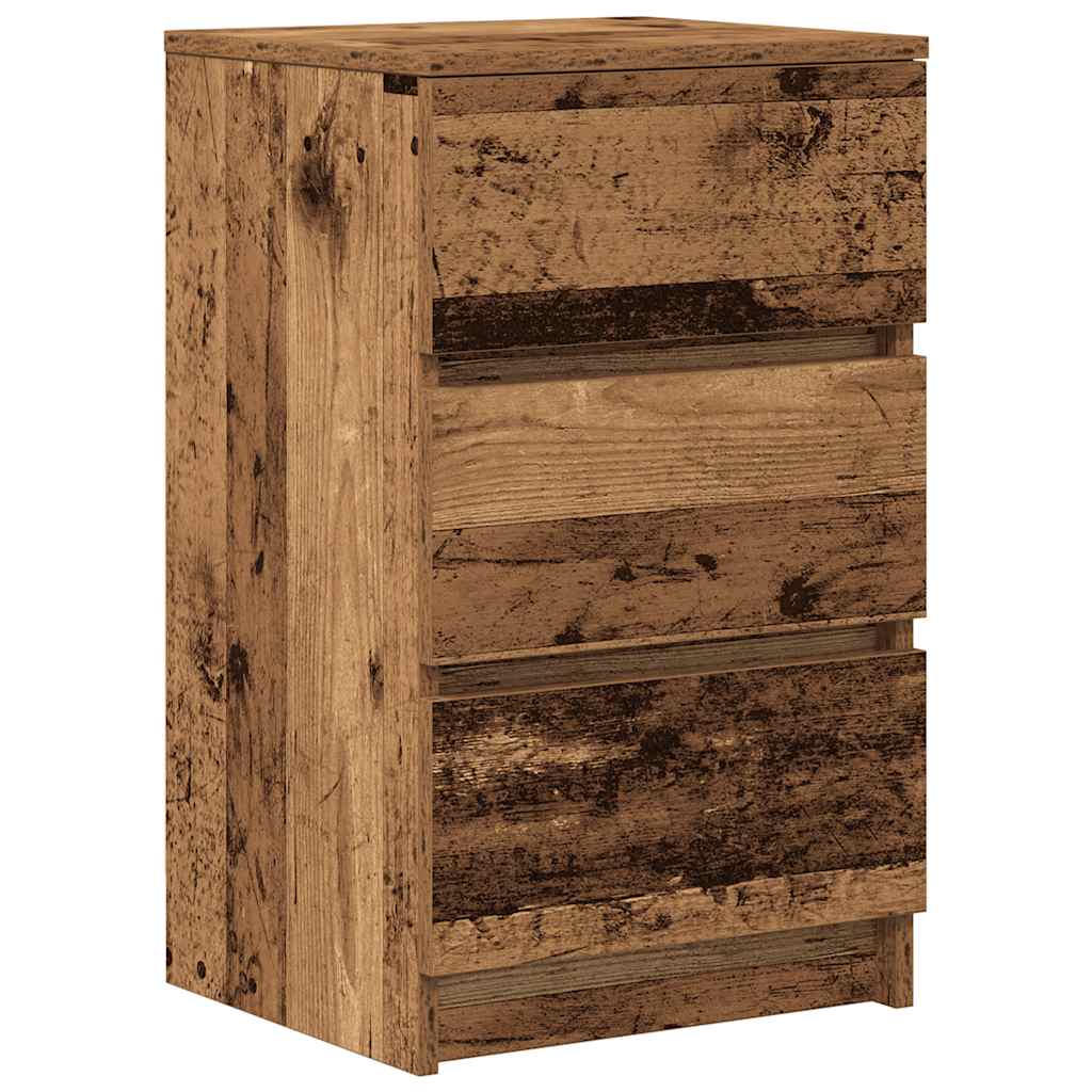 vidaXL Bedside Cabinets with 3 Drawers 2 pcs Old Wood 39x35x65 cm 5