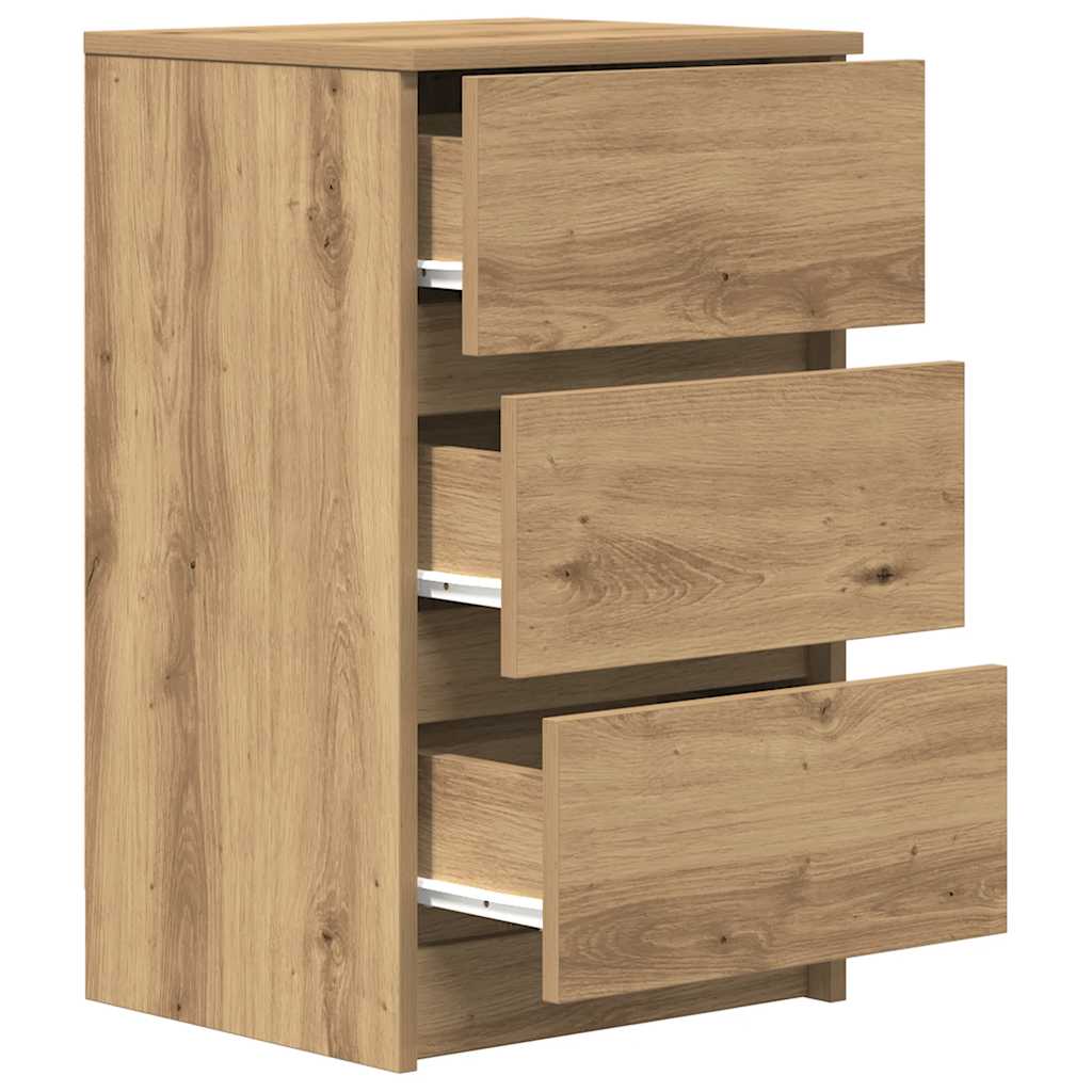 vidaXL Bedside Cabinets with 3 Drawers 2 pcs Artisan Oak 39x35x65 cm 6