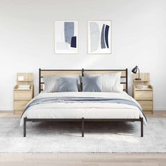 vidaXL Bedside Cabinets with 2 Drawers 2 pcs Sonoma Oak 38x34x80 cm 3