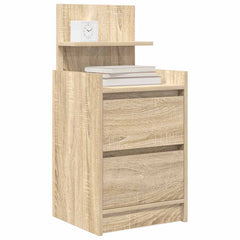 vidaXL Bedside Cabinets with 2 Drawers 2 pcs Sonoma Oak 38x34x80 cm 4