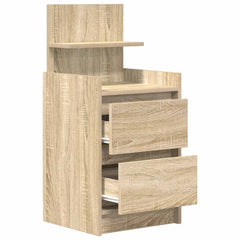 vidaXL Bedside Cabinets with 2 Drawers 2 pcs Sonoma Oak 38x34x80 cm 6