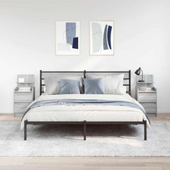 vidaXL Bedside Cabinets with 2 Drawers 2 pcs Grey Sonoma 38x34x80 cm 3