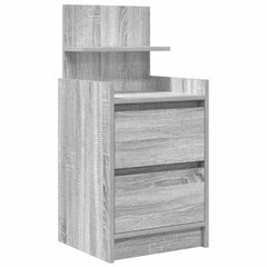 vidaXL Bedside Cabinets with 2 Drawers 2 pcs Grey Sonoma 38x34x80 cm 5
