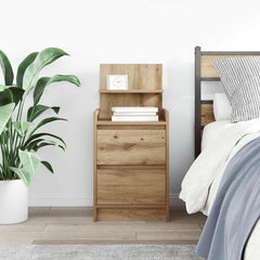 vidaXL Bedside Cabinet with 2 Drawers Artisan Oak 38x34x80 cm 3