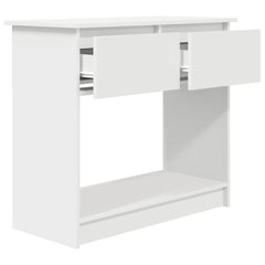 vidaXL Console Table with Drawers White 85.5x38.5x74.5 cm 5