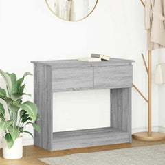 vidaXL Console Table with Drawers Grey Sonoma 85.5x38.5x74.5 cm 1
