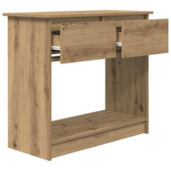 vidaXL Console Table with Drawers Artisan Oak 85.5x38.5x74.5 cm 5