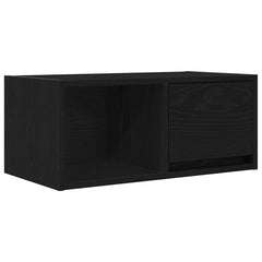 vidaXL TV Cabinet Black Oak 60x31x25.5 cm Engineered Wood 2