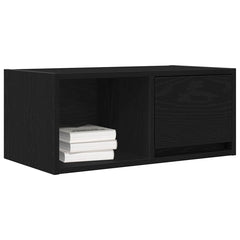 vidaXL TV Cabinet Black Oak 60x31x25.5 cm Engineered Wood 4