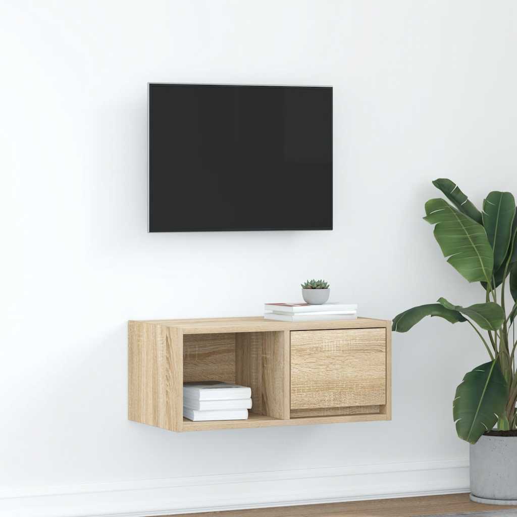 vidaXL TV Cabinet Sonoma Oak 60x31x25.5 cm Engineered Wood 1