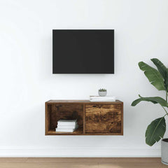 vidaXL TV Cabinet Smoked Oak 60x31x25.5 cm Engineered Wood 3