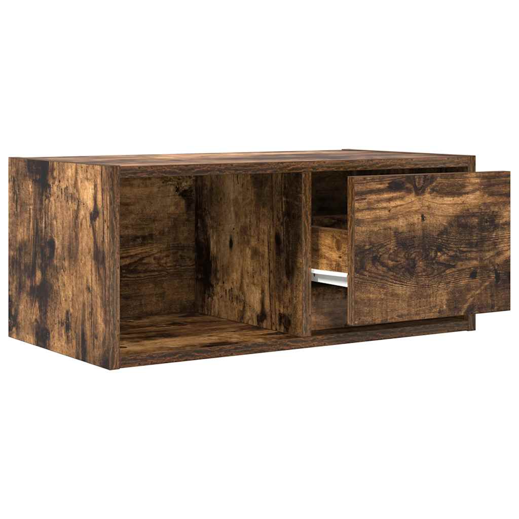 vidaXL TV Cabinet Smoked Oak 60x31x25.5 cm Engineered Wood 5