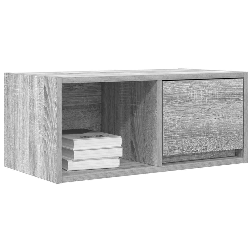 vidaXL TV Cabinet Grey Sonoma 60x31x25.5 cm Engineered Wood 4