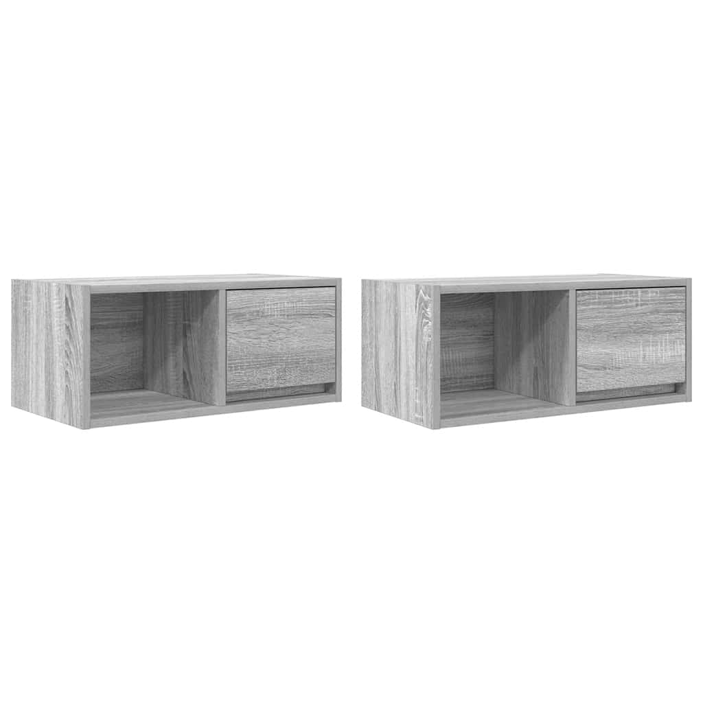 vidaXL TV Cabinets 2 pcs Grey Sonoma 60x31x25.5 cm Engineered Wood 2