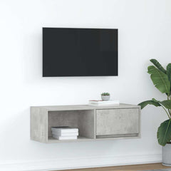 vidaXL TV Cabinet Concrete Grey 80x31x25.5 cm Engineered Wood 1