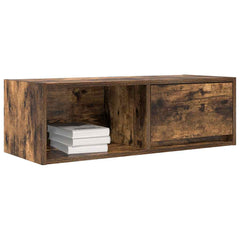vidaXL TV Cabinet Smoked Oak 80x31x25.5 cm Engineered Wood 4